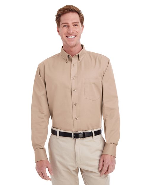 M581 Men's Foundation Cotton Twill Dress Shirt with Teflon