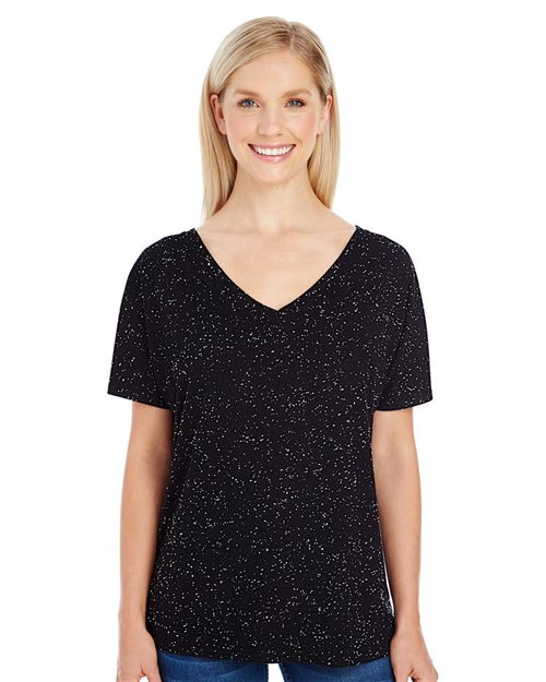 203FV Women's Tri-Blend Fleck V-Neck T-Shirt