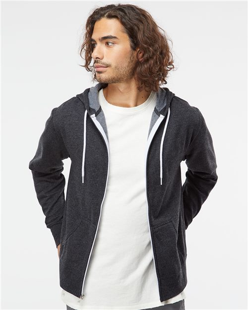 AFX90UNZ Unisex Lightweight Full-Zip Hooded Sweatshirt