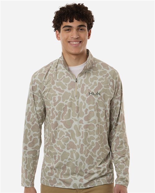 H1200720 Men's Airweight KC Printed Quarter-Zip Pullover