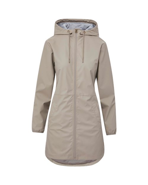W193910 Women's Vintage Hooded Rain Jacket