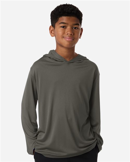 48510Y Youth Pro-Lock Performance Hooded Long Sleeve T-Shirt