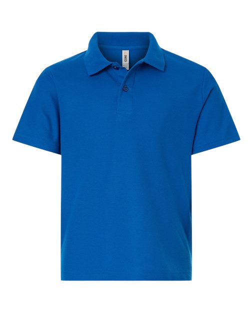 CE106Y Youth Resolve CVC Performance Pique Polo