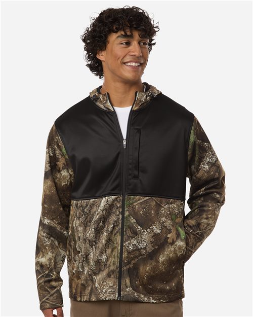 RT5204 Unisex Realtree Performance Colorblocked Full-Zip Hooded Sweatshirt