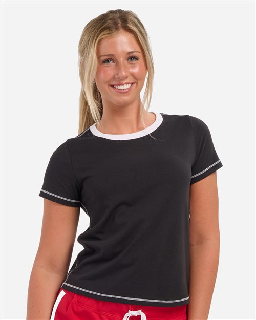 BW2106 Women's Contrast Stitch Baby Tee