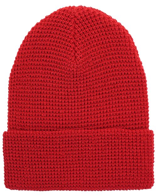 2501KC Waffle Cuffed Knit Beanie