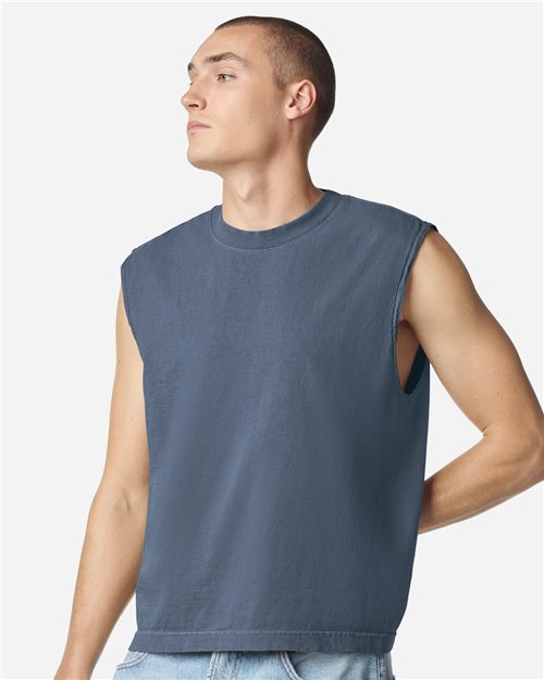 207GD Unisex Heavyweight Cotton Garment-Dyed Mid-Length Muscle Tee