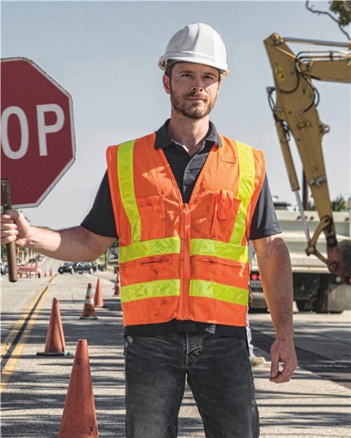 1197-1198 Unisex Prismatic Hydrowick-Lite Multi Zipper Vest