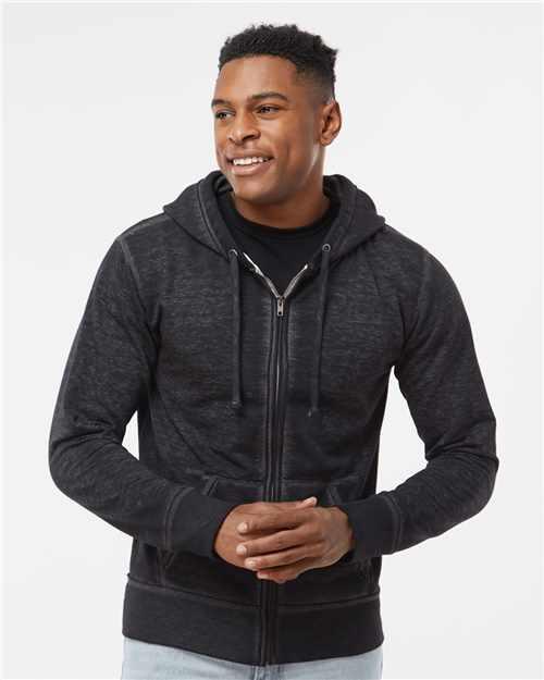 8916 Men's Vintage Zen Fleece Full-Zip Hooded Sweatshirt