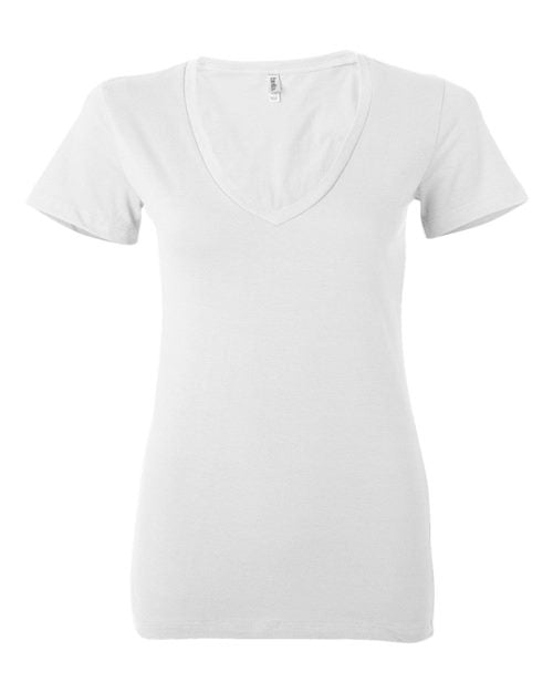 6035 Women’s Jersey Deep V-Neck Tee