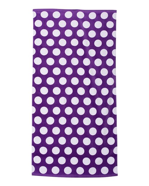 3060P Polka Dot Velour Beach Towel
