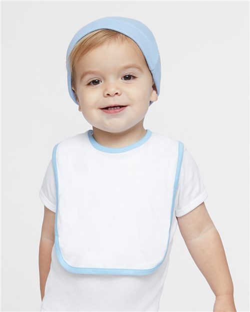 1004 Infant Contrast Trim Premium Jersey Bib