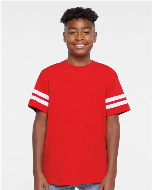 6137 Youth Football Fine Jersey Tee