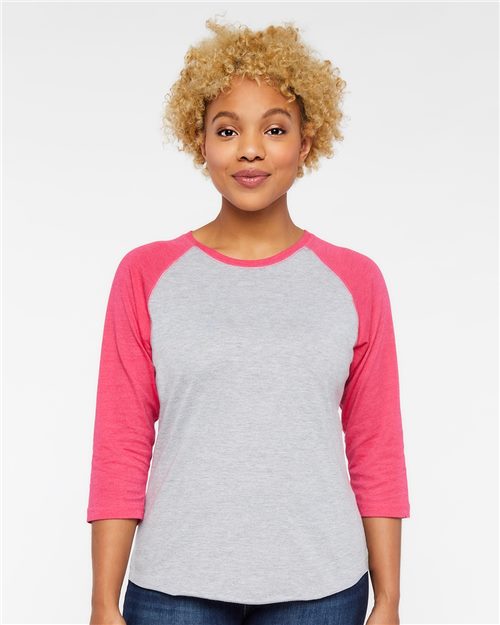 3530 Women's Baseball Fine Jersey Three-Quarter Sleeve Tee