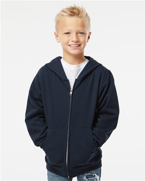 SS4001YZ Youth Midweight Full-Zip Hooded Sweatshirt