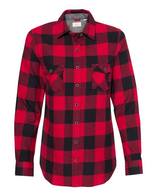 W164761 Women's Vintage Brushed Flannel Shirt