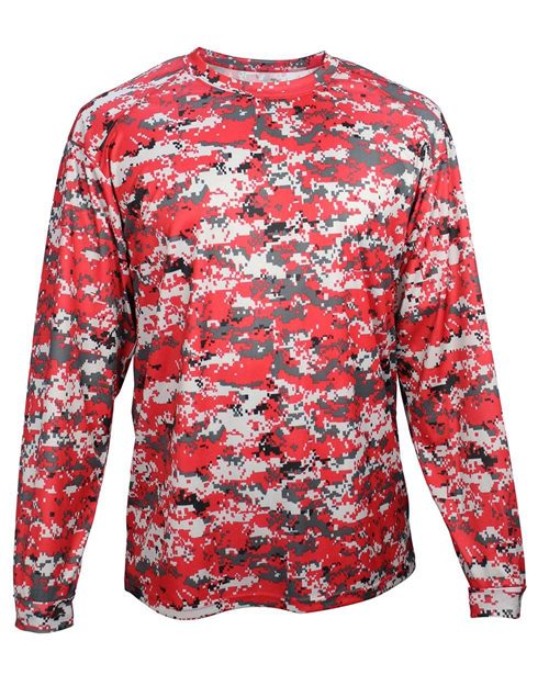 2184 Youth Digital Camo Long Sleeve T-Shirt