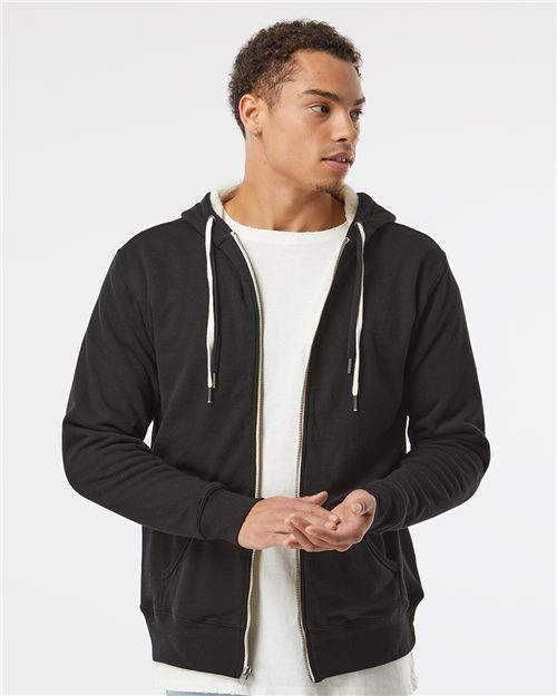EXP90SHZ Unisex Sherpa-Lined Hooded Sweatshirt
