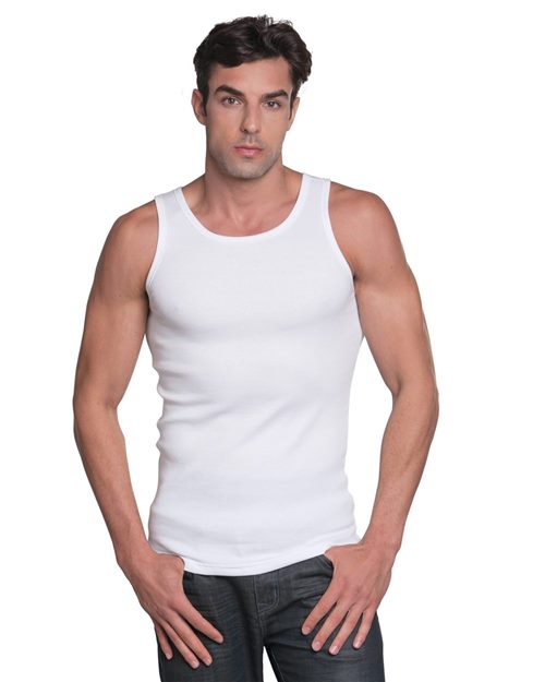 4573 Unisex USA-Made 2x1 Ribbed Tank Top