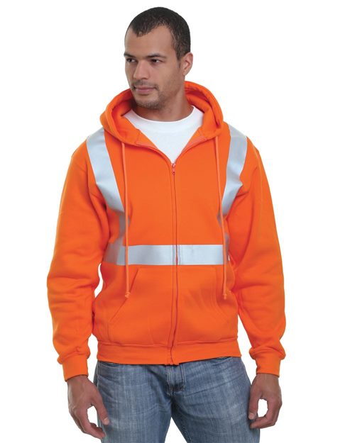 3790 Men's USA-Made Hi-Visibility Full-Zip Hooded Sweatshirt