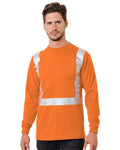 3782 Unisex USA-Made 50/50 Hi-Visibility Long Sleeve Pocket T-Shirt