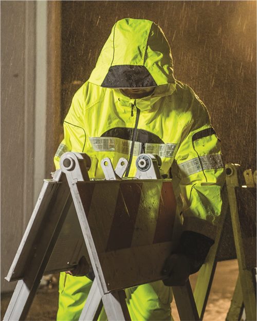 RWJ106-107 Unisex Premium Black Series Rainwear Jacket
