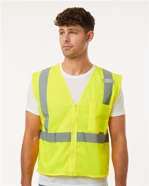 1089-1090 Unisex Single Pocket Zipper Mesh Vest
