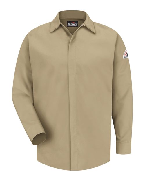 SLS2 Men's Concealed-Gripper Pocketless Work Shirt