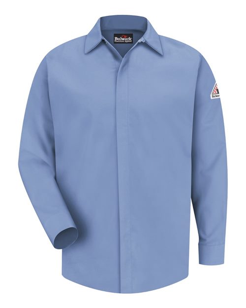 SLS2T Men's Tall Concealed-Gripper Pocketless Work Shirt