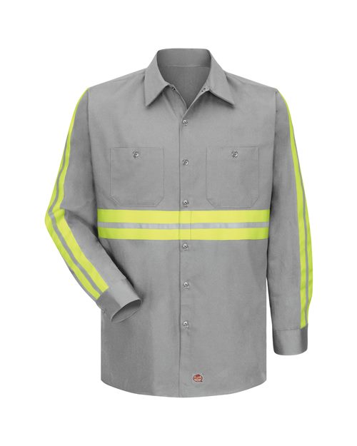 SC30ET Men's Tall Enhanced Visibility Long Sleeve Cotton Work Shirt