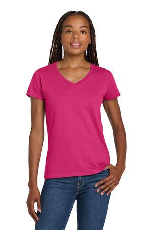5V00L Women's Heavy Cotton 100% Cotton V-Neck T-Shirt