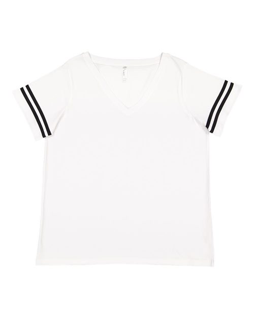 3837 Women's Curvy Collection Vintage Football T-Shirt