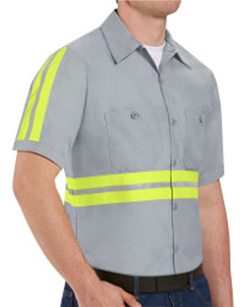 SP24ET Men's Tall Enhanced Visibility Industrial Work Shirt