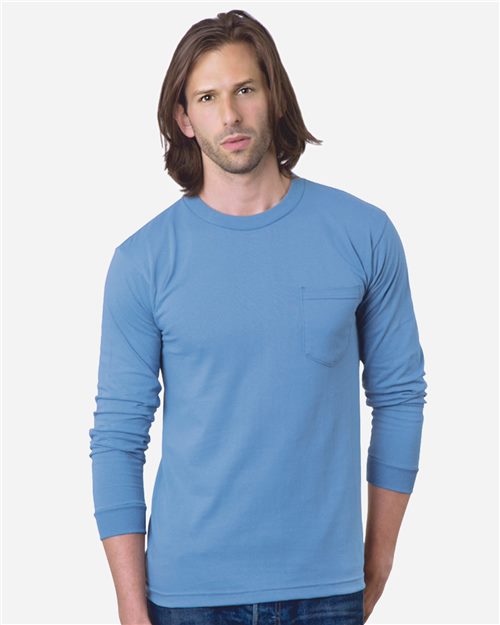 8100 Unisex USA-Made Long Sleeve Pocket T-Shirt