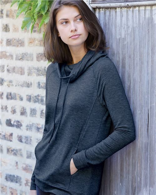 W18706 Women’s HeatLast Fleece Faux Cashmere Funnel Neck Sweatshirt