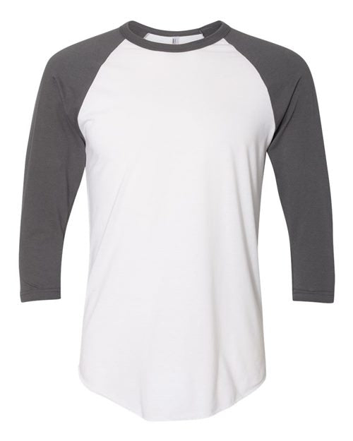 BB453W Unisex 50/50 Raglan Three-Quarter Sleeve Tee