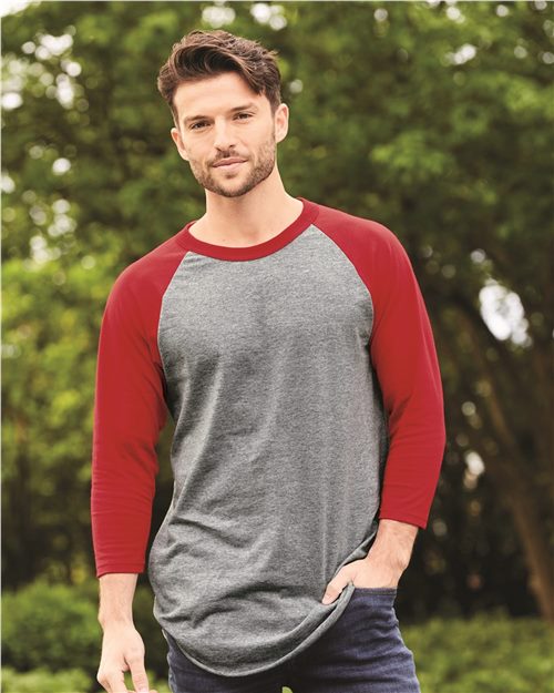 4420 Unisex Three-Quarter Raglan Sleeve Baseball Jersey T-Shirt