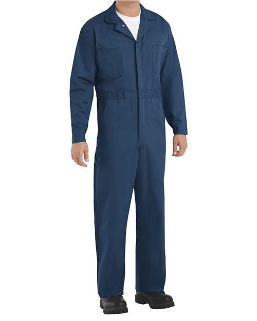 16EXT Men's Extended Sizes Button-Front Cotton Coveral