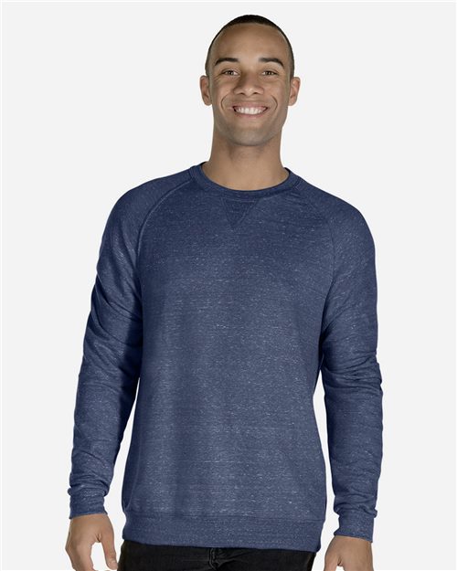 91MR Unisex Snow Heather French Terry Crewneck Sweatshirt
