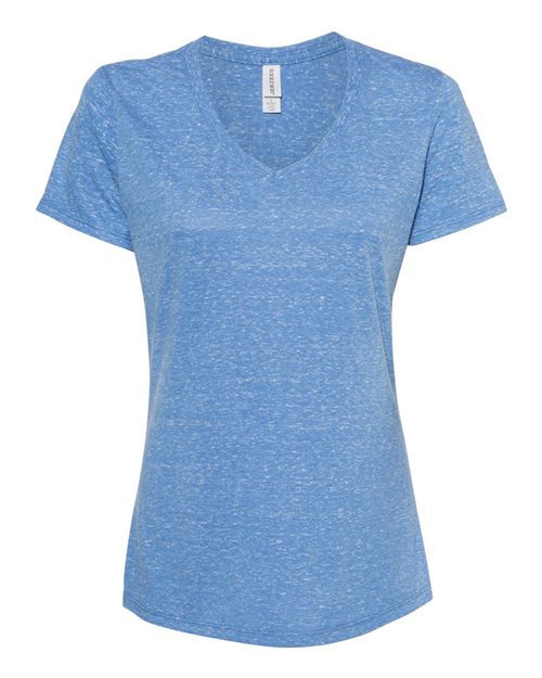 88WVR Women's Snow Heather Jersey V-Neck T-Shirt