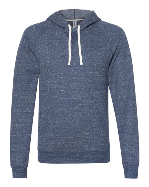 90MR Unisex Snow Heather French Terry Raglan Hooded Sweatshirt