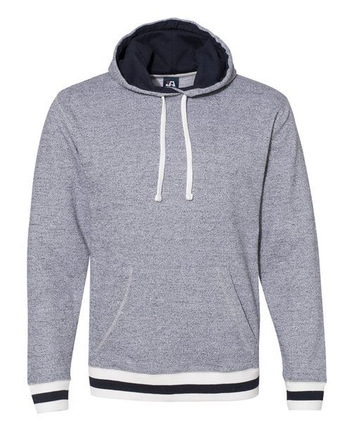 8701 Unisex Peppered Fleece Lapover Hooded Sweatshirt