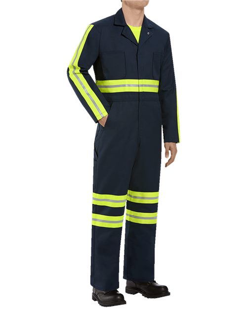 CT10EN Men's Enhanced Visibility Action Back Coverall