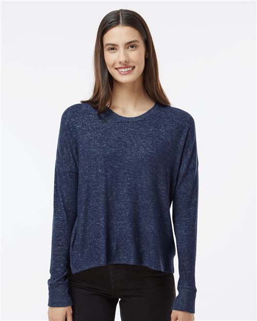 L06 Women's Cuddle Fleece Boxy Crewneck Pullover