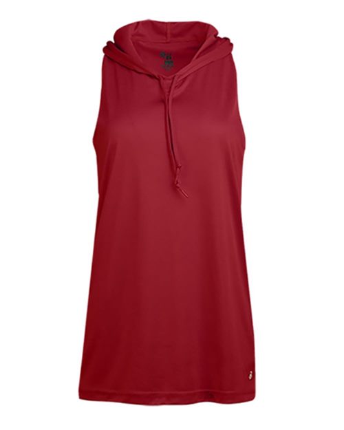 4111 Women's B-Core Racerback Hooded Tank Top