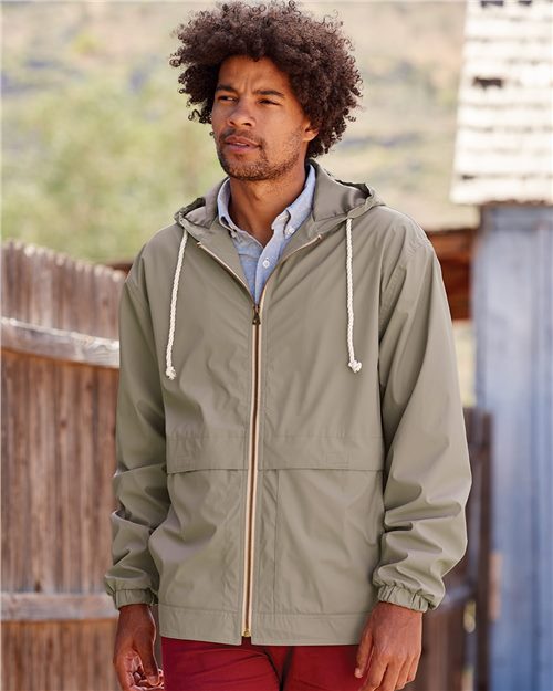 193910 Unisex Vintage Hooded Rain Jacket