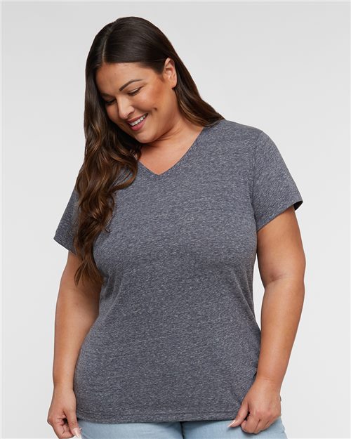 3591 Women's Harborside Mélange V-Neck Tee