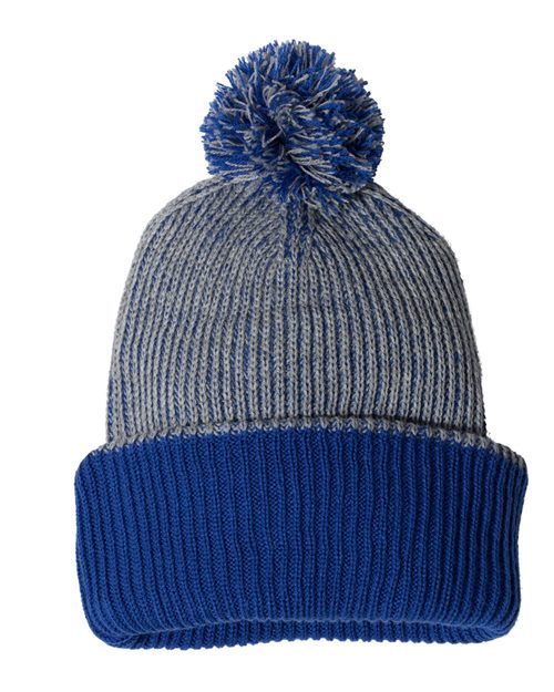 SP70 12" Speckled Pom-Pom Cuffed Beanie