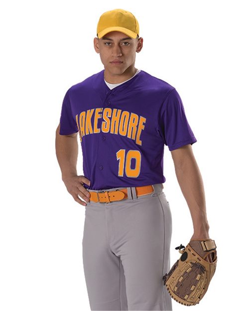 52MBFJY Youth Full Button Lightweight Baseball Jersey