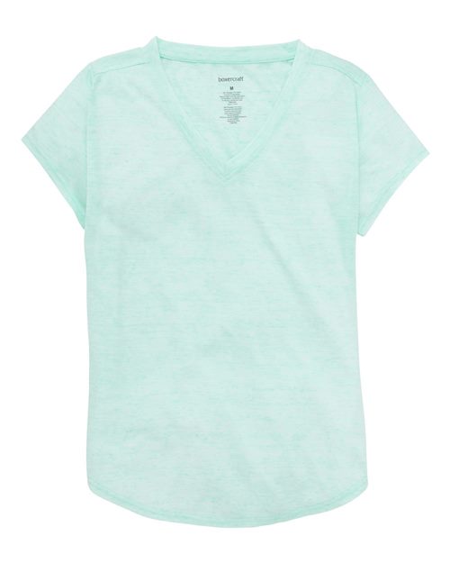 YT34 Girls' Snow Heather V-Neck T-Shirt